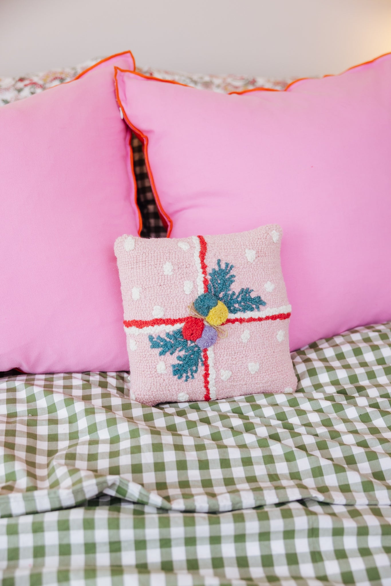 Pink Present Hook Pillow